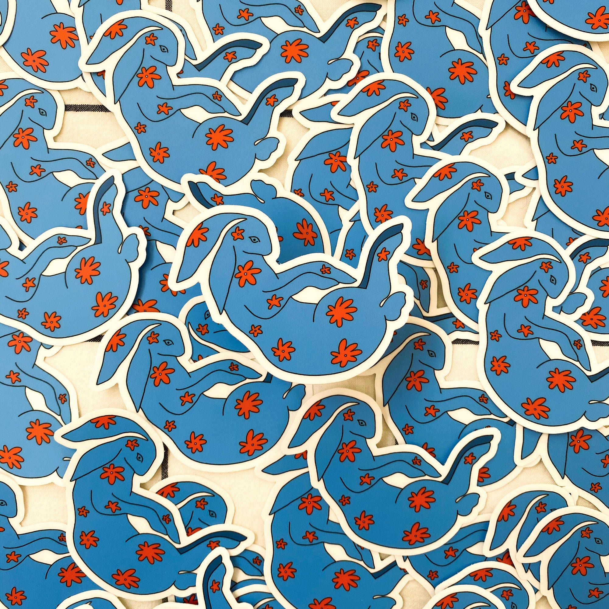 the original floral bun sticker