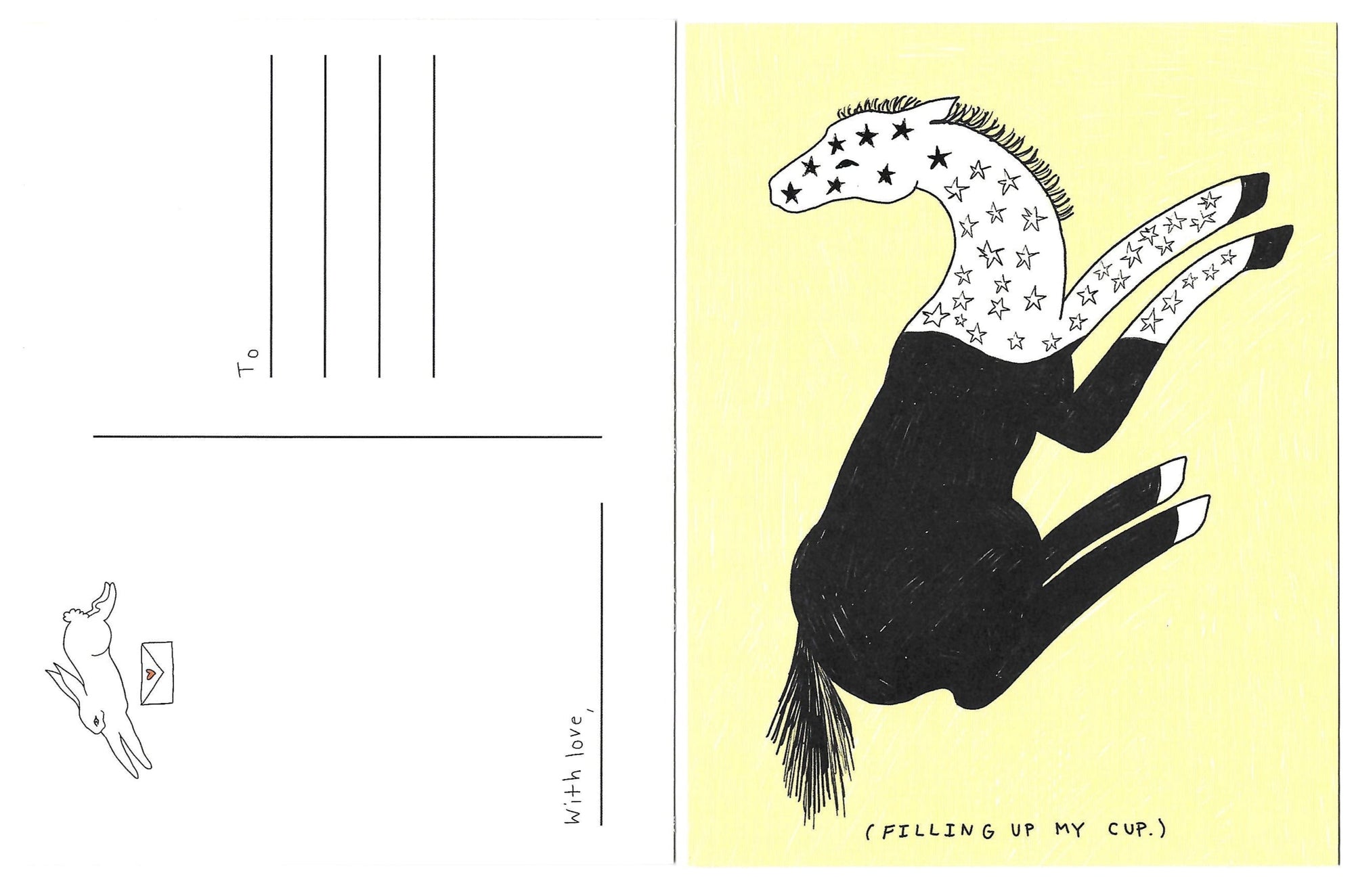 swedish horse mini print