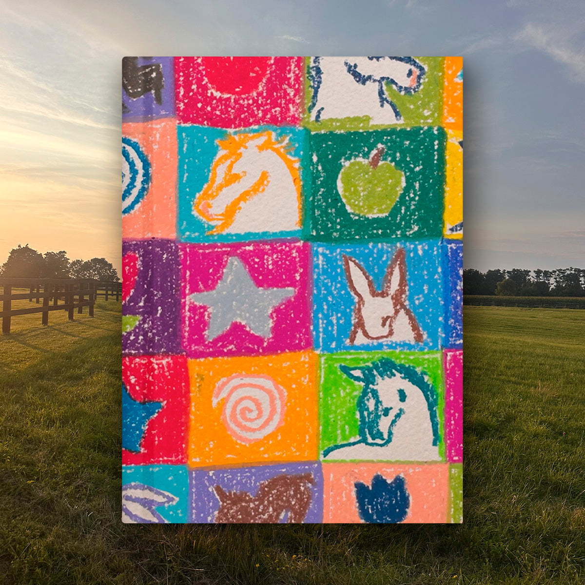 a happy pattern hardcover journal