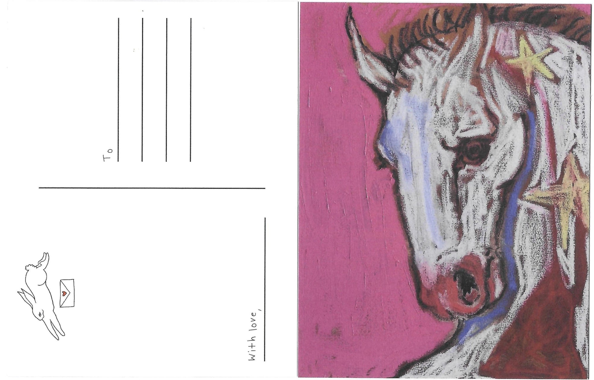 pink horse mini print